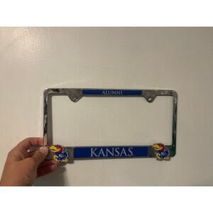 Kansas University metal license plate cover